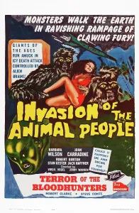 Reissue Prints: INVASION OF THE ANIMAL PEOPLE, US 1962 reissue poster art