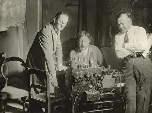 Headphones Prints: Inventor, Joseph Massolle (center)