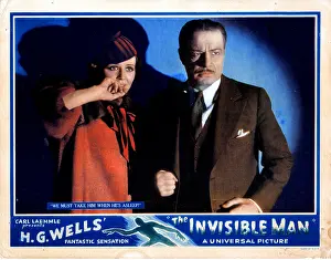 Stuart Prints: THE INVISIBLE MAN, from left, Gloria Stuart, William Harrigan, 1933