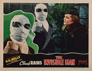 Stuart Prints: THE INVISIBLE MAN, lobbycard, from left: Claude Rains, Gloria Stuart, 1933