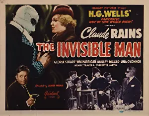Stuart Prints: THE INVISIBLE MAN, titlecard, Claude Rains (left)