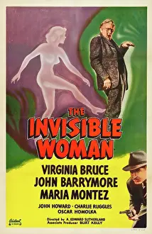 Images Dated 11th June 2013: THE INVISIBLE WOMAN, top: John Barrymore, bottom: John Howard on poster art, 1940