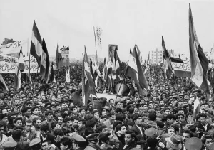 Iran Prints: Iranians demonstrating in Tehran in support of the Shah in 1959