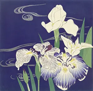 Purple Prints: Irises, by Tsukioka Kogyo, c. 1890-1900