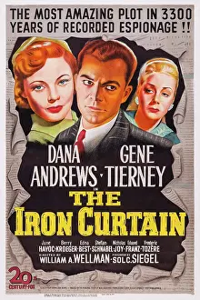 THE IRON CURTAIN, US poster art, Gene Tierney, Dana Andrews, June Havoc, 1948, TM and Copyright 20th Century-Fox Film Corp. All rights reserved/courtesy Everett Collection