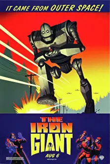 1990s Movies Prints: THE IRON GIANT, advance poster art