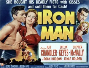 Evelyn Prints: IRON MAN, US lobbycard, Jeff Chandler, Evelyn Keyes, Stephen McNally, 1951