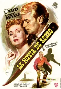 Mayo Prints: THE IRON MISTRESS, from left top: Virginia Mayo, Alan Ladd; bottom: Alan Ladd, 1952