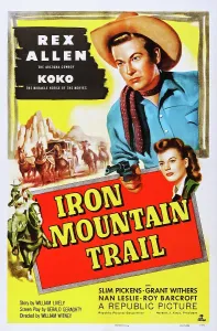 Images Dated 21st October 2013: IRON MOUNTAIN TRAIL, from top: Rex Allen, Nan Leslie on poster art, 1953