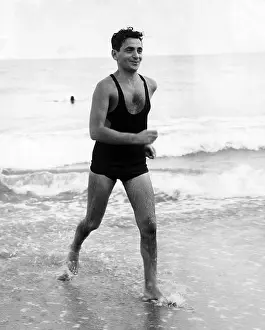 History Prints: Irving Berlin at the beach in Palm Beach