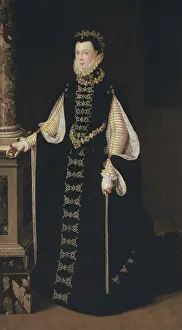 Pillar Prints: Isabel de Valois holding a portrait of Philip II
