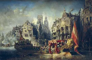 Alba Prints: ISABEY, Eugene (1803-1886). The Arrival of Fernando Alvarez de Toledo