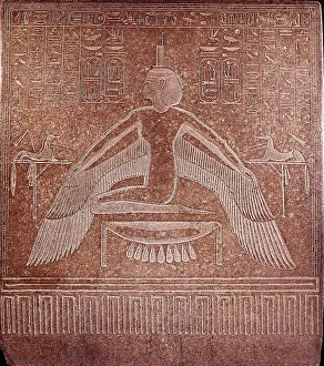 Wadi Biban El Muluk Prints: Isis Pterophor, from the sarcophagous of Ramesses III