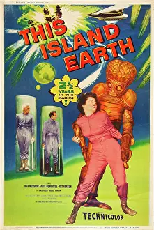 Faith Prints: THIS ISLAND EARTH, Jeff Morrow, Rex Reason, Faith Domergue, 1955, poster art