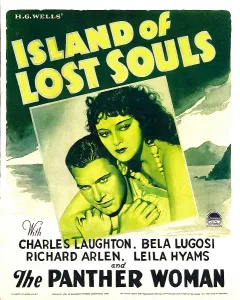 Kathleen Prints: ISLAND OF LOST SOULS, from left: Richard Arlen, Kathleen Burke on window card, 1932