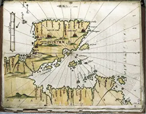 Cartographies Prints: Islario General (16th c.), work by Alonso de Santa Cruz