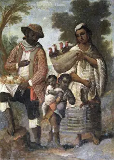 Paternal Prints: ISLAS, Andres de (18th c.). From Albarazado and Indian: Barcino