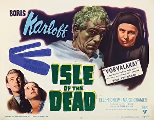 Boris Prints: ISLE OF THE DEAD, Boris Karloff, Marc Cramer, Ellen Drew, Katherine Emery, 1945