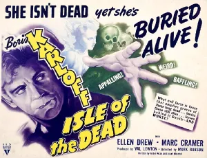 Katherine Prints: ISLE OF THE DEAD, from left: Boris Karloff, Katherine Emery, 1945