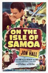 Airplane Prints: ON THE ISLE OF SAMOA, US poster, top left: Susan Cabot, Jon Hall, 1950