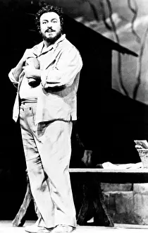 Italian Prints: Italian opera singer Luciano Pavarotti as the character Nemorino in L'Elisir d'Amore