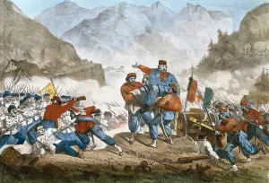Garibaldi Prints: Italian unification. Battle of Bezzeca (July 211866)