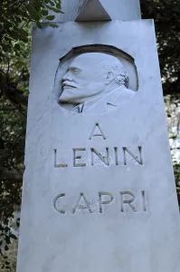 Campanians Prints: ITALY. Capri. Capri Island. Statue of Lenin in Augustus Gardens
