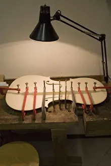 Lombardia Prints: ITALY. Cremona. Luthier's workshop
