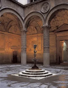 Firenze Prints: ITALY. Florence. Palazzo Vecchio (Old Palace). Inner courtyard (s.XVI)