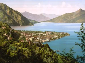 Lake Como Prints: Italy, Lake Como, (Lago Di Como), Menaggio, photochrom, circa early 1900s