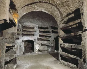 Italia Prints: ITALY. Naples. Catacombs of St