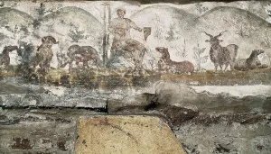 Paleochristians Prints: ITALY. Rome. Catacombs of St. Domitilla