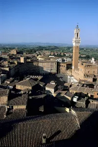 ITALY. Siena. General view of the city with Piazza del Campo and Torre del Mangia. AISA/Everett Collection**US SALES ONLY**
