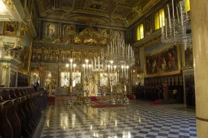 Orthodox Prints: ITALY. Trieste. Interior of the Greek-orthodox church of San Nicol