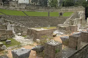 Crome Prints: ITALY. Trieste. Roman theatre. Roman art