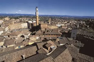 Tuscan Prints: ITALY. TUSCANY. SIENA. Siena. View of the city from the 'Facciatone'