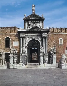 Venetians Prints: ITALY. Venice. The Arsenal's main gatethe Porta Magna