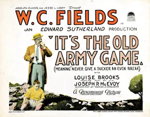 Boater Hat Prints: IT'S THE OLD ARMY GAME, lobbycard, from top: W.C. Fields, Mickey Bennett, 1926