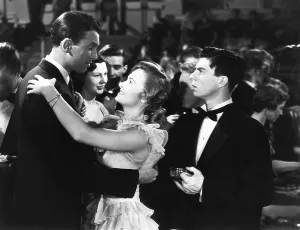 Images Dated 13th November 2015: IT'S A WONDERFUL LIFE, from left: James Stewart, Donna Reed, Carl Switzer, 1946