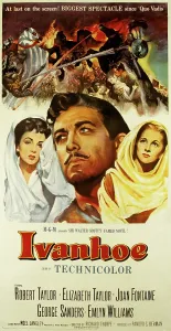 Embrace Prints: IVANHOE, Elizabeth Taylor, Robert Taylor, Joan Fontaine, 1952