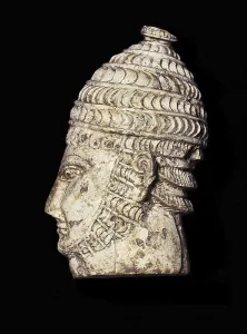 Mediterranean Sea Prints: Ivory Head of a Warrior. 13th c