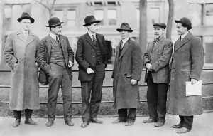 20 60 Years Old Prints: IWW Committee: Sullivan, Caron, Plunkett, Turner, unidentified, and Woolman