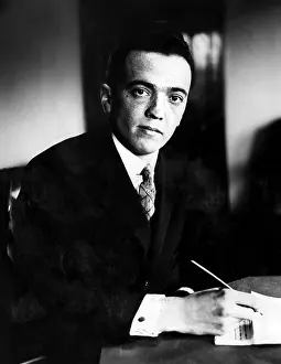 Images Dated 27th March 2007: J. Edgar Hoover, founder of the Federal Bureau of Investigation at his desk in the department of Justice