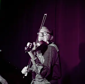 Celebrities Prints: Jack Benny, playing the violin, c. 1950s