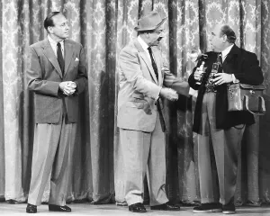 Benny Prints: THE JACK BENNY PROGRAM, from left: Jack Benny