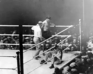 Knock Down Prints: Jack Dempsey knocks down Gene Tunney in 7th round of Controversial fight