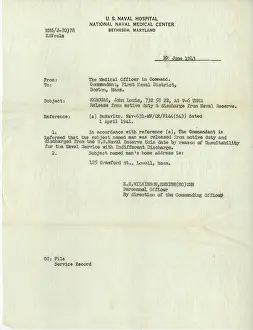 Beatnik Prints: Jack Kerouac. Honorable discharge from the US Navy for being unfit for duty'