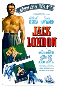 Dogs Prints: JACK LONDON, US poster, from top: Michael O'Shea, Virginia Mayo, Osa Massen, 1943