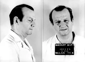 Ruby Prints: Jack Ruby, mug shot, Dallas, TX, 11/25/63. Courtesy: CSU Archives / Everett Collection