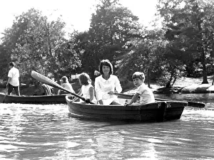 Lake Prints: Jacqueline Kennedy, with children Caroline Kennedy